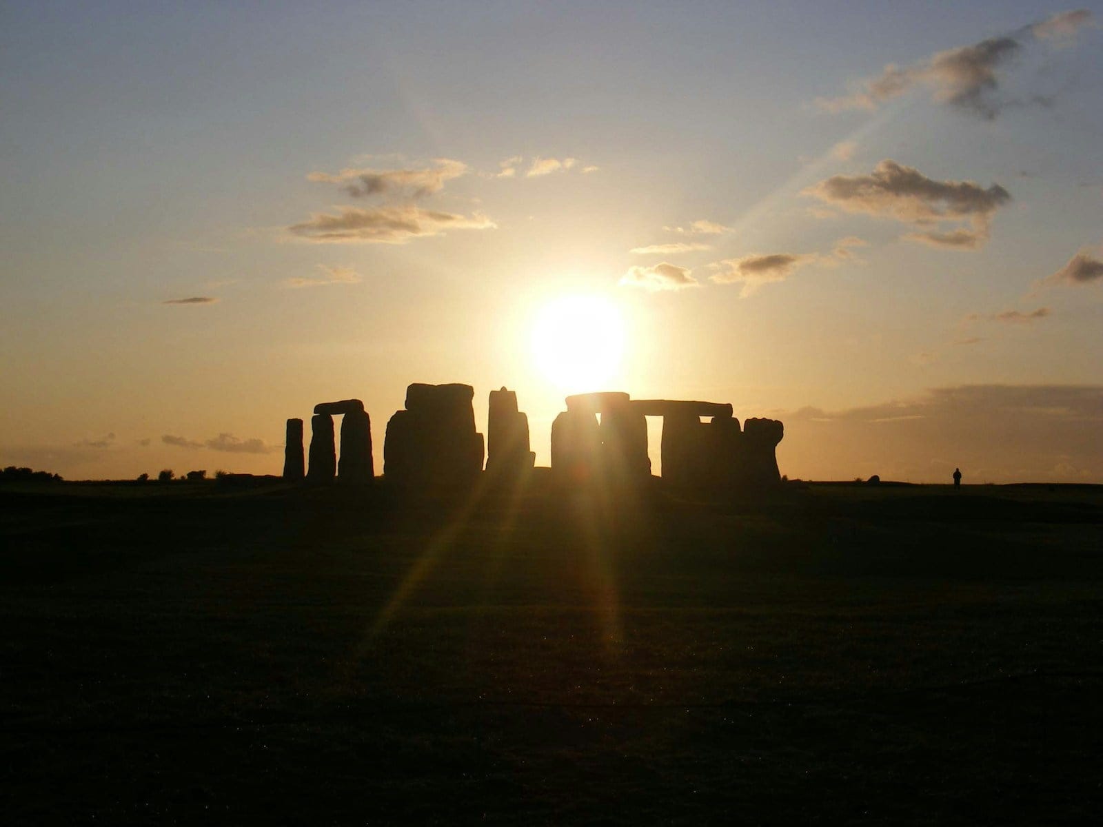 silhouette photography of Stone Hinge during golden hour